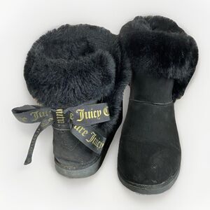 Juicy Couture King Black Faux Fur Lined Boots-Size 9 Women’s